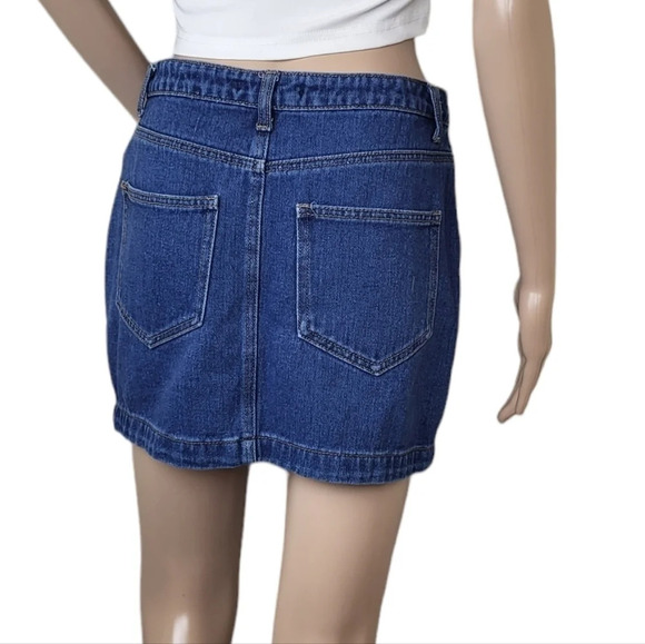 Forever 21 Blue Mini Denim Skirt - Picture 3 of 8